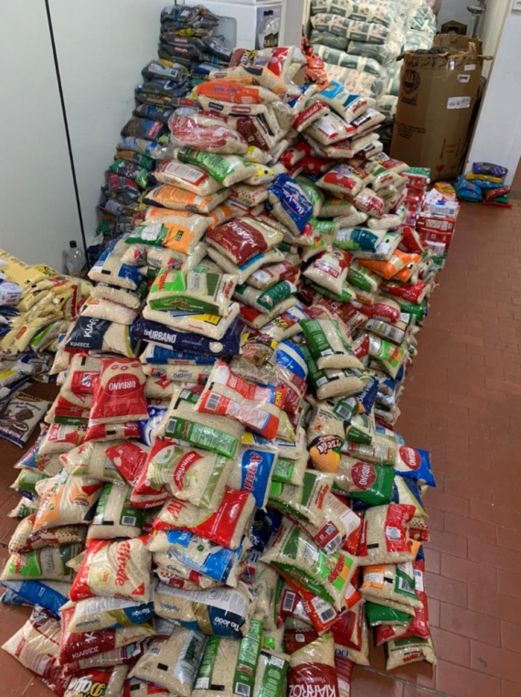 Evento na Arena Condá arrecadou duas toneladas de alimentos