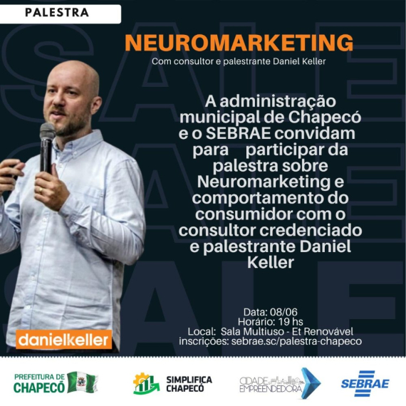Neuromarketing é tema de palestra gratuita para empreendedores em Chapecó