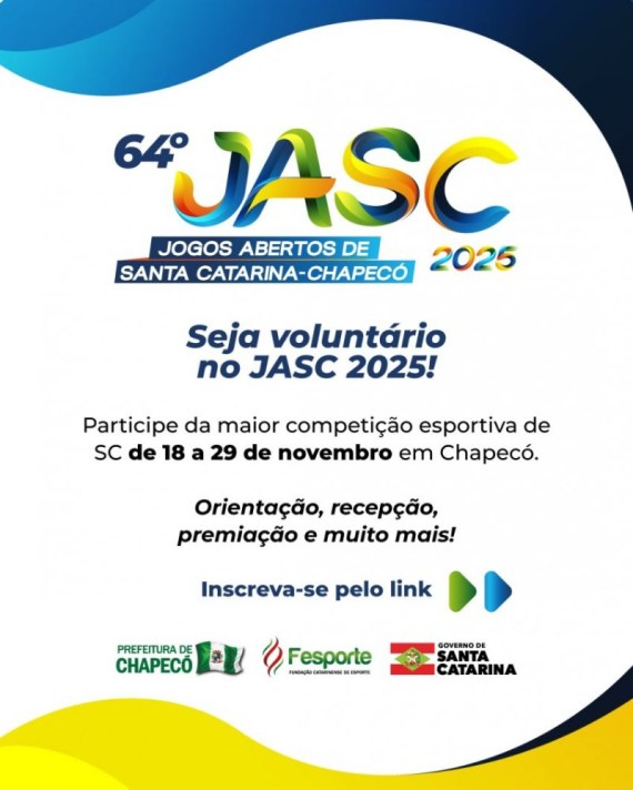 Prefeitura cadastra volunt�rios para trabalhar nos JASC